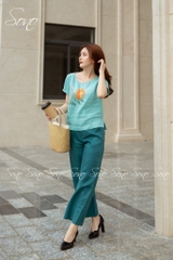 SONO - Quần dài linen lai to