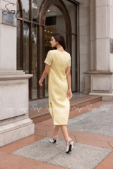 SONO - Đầm trắng có tay thêu cánh bướm