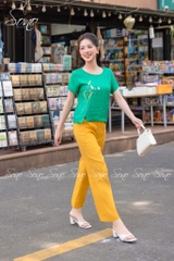 SONO - Áo linen thêu bông lúa