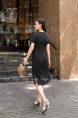 SONO - Đầm linen ren cổ thêu hoa