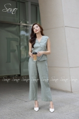 SONO - Bộ dài ghi lê sát nách linen