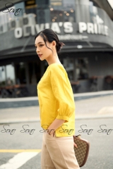 SONO - Áo linen tay lửng thêu hoa nhí