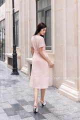 SONO - Đầm linen chạy li ngực kèm belt