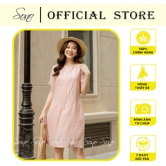 SONO - Đầm chất liệu linen chạy li form suông trẻ trung