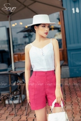 SONO - Áo linen 2 dây nút bọc