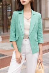 SONO - Áo vest linen túi xéo