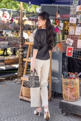 SONO - Áo linen tay lỡ thêu full ngực