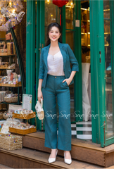 SONO - Quần linen li giữa mix áo vest