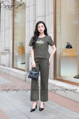 SONO - Bộ dài linen thêu bó hoa