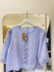 SONO - Áo linen tay lỡ cột dây trước