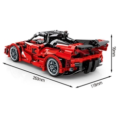 Mô Hình Siêu Xe Ferrari FXX_SY Block 8155 [535 Chi Tiết]_Kéo Thả_Lắp Ráp Lego