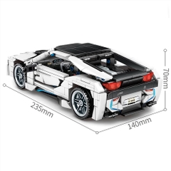 Mô Hình Xe Thể Thao BMW_SY Block 8202 [625 Chi Tiết]_Kéo Thả_Lắp Ráp Kiểu Lego