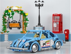 Mô Hình Xe Cổ Điển Beetle_SY Block 8414 [843 Chi Tiết]_Kéo Thả_Lắp Ráp Kiểu Lego