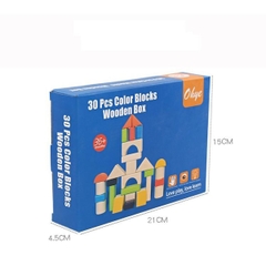 Xếp Hình 30 Khối Gỗ_Đồ Chơi Gỗ