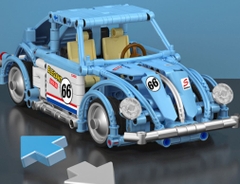 Mô Hình Xe Cổ Điển Beetle_SY Block 8414 [843 Chi Tiết]_Kéo Thả_Lắp Ráp Kiểu Lego