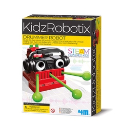 Robot Đánh Trống_Đồ Chơi STEAM Khoa Học Tạo Robot Đánh Trống Tự Động Bằng Hành Trình Xoay Định Sẵn_Thương Hiệu 4M