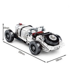 Mô Hình Xe Cổ Mercedes Benz SSK SY Block 8150 [487 Chi Tiết] Kéo Thả_Lắp Ráp Lego