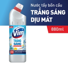 Gel tẩy rửa bồn cầu và nhà tắm Vim trắng sáng 880ml hương chanh sả dịu mát chai - Combo 2 chai