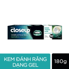 Kem Đánh Răng Closeup Trắng Sáng 180G trắng răng dừa than hoạt tính - Combo 3 tuýp
