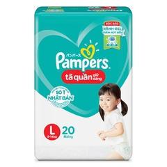 Bỉm tã quần Pampers size L 20 miếng (9-14kg)