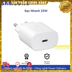 Cóc Sạc Nhanh PD Samsung Type C Note 10 Plus 25W Chính Hãng Bảo hành 06 Tháng