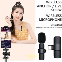 Micro Không Dây Cài Áo Quay Vlog Livestream iOS Android Lightning + Type C Cho Điện Thoại Máy Tính Bảng Neepho N8 Plus Chính Hãng