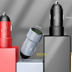 Cóc Tẩu Sạc Nhanh Xe Hơi 2 Cổng USB 3.4A M15 Chính Hãng