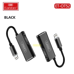 Jack Chuyển 2in1 Lightning Earldom OT52 (1 Cổng Lightning + 1 Cổng 3.5mm) Chính Hãng