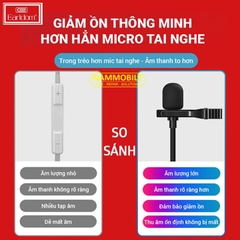 Micro Thu Âm Mini Cho Điện Thoại Chân 3.5mm kèm Jack Cắm Tai Nghe Earldom E38 Chính Hãng