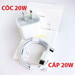 Bộ Sạc Nhanh PD 20w Cho IP 7/8plus/x/11/12/13/14/15PRM Củ+Cáp, BH 1 đổi 1, Không Nóng Máy, Xin Đừng So Với Loại Công Suất Thiếu Ghi Là 20W Nhưng Chỉ Có 12w-18w