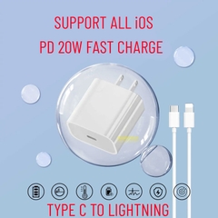 Bộ Sạc PD 20W Iphone 11 12 13 Pro Max Dimi M61 Chính Hãng Sạc Nhanh Type C to Lightning