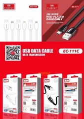 Cáp Sạc Nhanh Type C 3M Earldom EC – 111C Chính Hãng