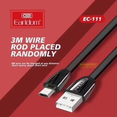 Cáp Sạc Nhanh Type C 3M Earldom EC – 111C Chính Hãng
