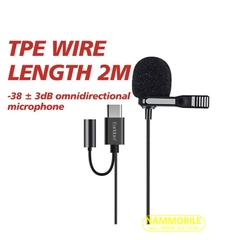 Micro Thu Âm Mini Cho Điện Thoại Chân 3.5mm kèm Jack Cắm Tai Nghe Earldom E38 Chính Hãng