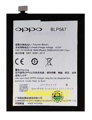 Pin Oppo R1-R829t-R8009 BLP567 2500mAh Zin