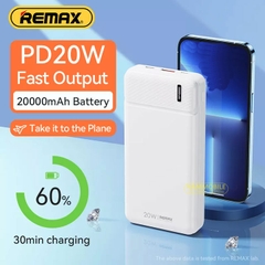 Pin Sạc Dự Phòng Remax 20.000 mAh SẠC NHANH 20W PD QC RPP-288 3 cổng Input Output Tyep C max 3A Chính Hãng