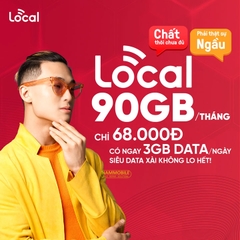 Sim 4G Mobifone Local 3Gb/ngày (90Gb/tháng) Tháng Đầu Miễn Phí A68 chỉ 68k/tháng