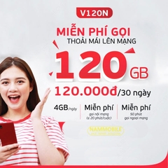 Sim 4G Viettel 4GB/ngày (120Gb/tháng) + 50 Phút gọi ngoại mạng + Gọi nội mạng miễn phí + Tháng Đầu Miễn Phí