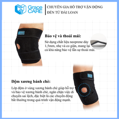 Đai bảo vệ cố định đầu gối Grace Care KB221