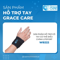 Đai quấn cổ tay dây đai kép Grace Care WB222, thành phần có sợi than tre thoáng khí | Đai cổ tay