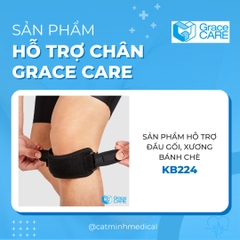 Đai bảo vệ xương bánh chè Grace Care KB224, thành phần sợi than tre cao cấp thoáng khí | Đai đầu gối