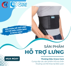 Đai bảo vệ lưng, cột sống Grace Care LB223 (bản cao ~25cm) | Đai lưng thoái hoá, thoát vị đĩa đệm