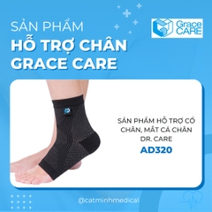 Đai bảo vệ cổ chân Grace Care AD320, thành phần có sợi than tre thoáng khí, sợi nano red cao cấp