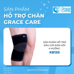 Đai hỗ trợ bảo vệ đầu gối Grace Care KB120, thành phần có sợi than tre thoáng khí