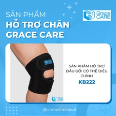 Đai bảo vệ đầu gối Grace Care KB222, thành phần có sợi than tre cao cấp, thoáng khí