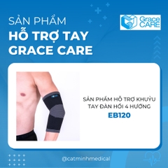 Đai bảo vệ khuỷu tay Grace Care EB120, Băng bảo vệ khuỷu tay, Bó khuỷu tay, đàn hồi 4 hướng