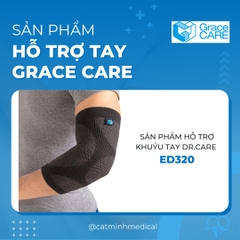 Đai bảo vệ khuỷu tay Grace Care ED320, thành phần có sợi than tre thoáng khí, sợi nanored cao cấp