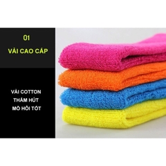 Băng đô thể thao thấm mồ hôi, co giãn mềm mại (nhiều màu)