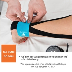 Băng dán cơ thể thao cao cấp, không chứa cao su GoTape - cuộn Pre-cut