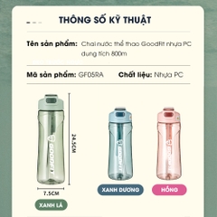 Bình nước thể thao GoodFit GF05RA dung tích 800ml